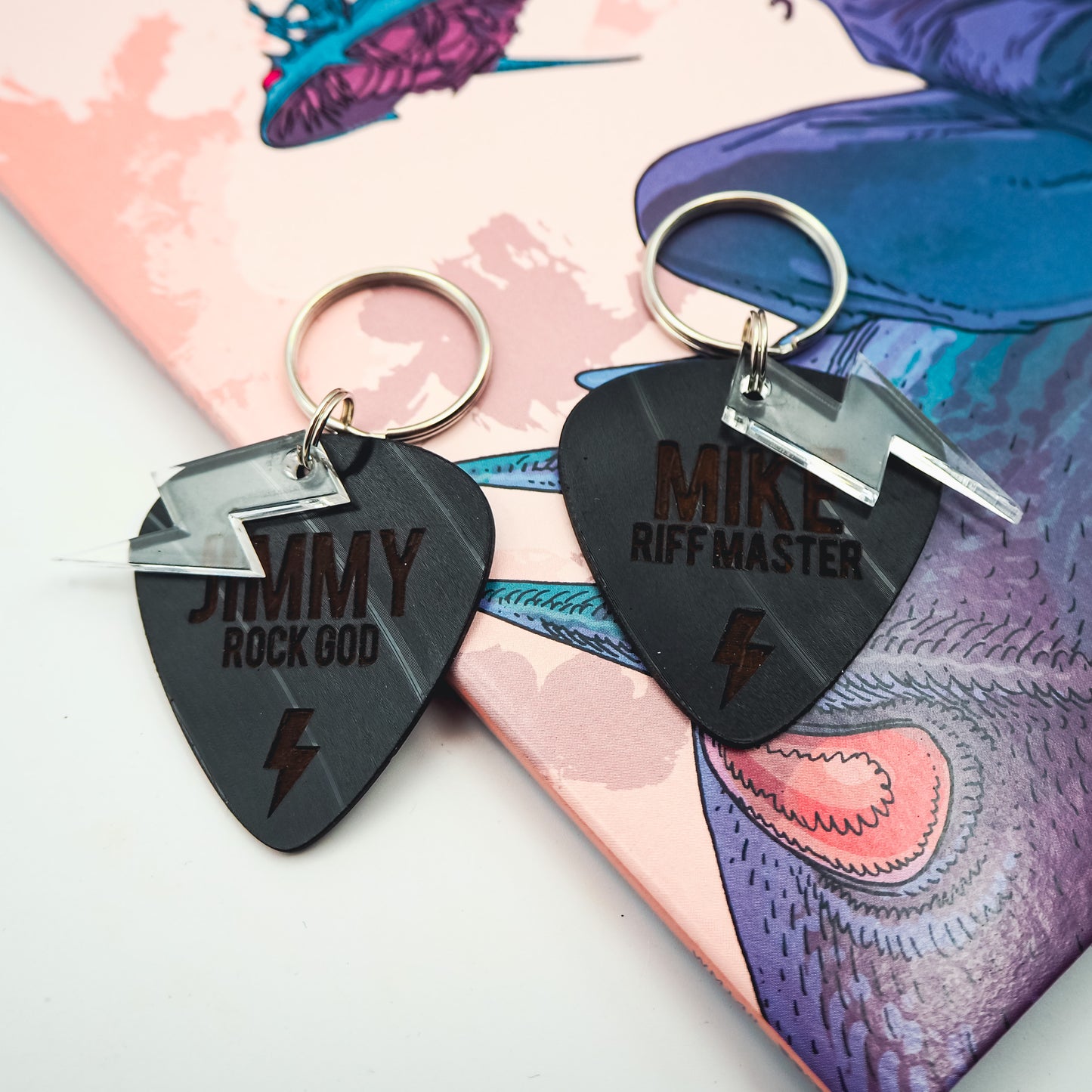 Personalised Upcycled Vinyl Record Keyring