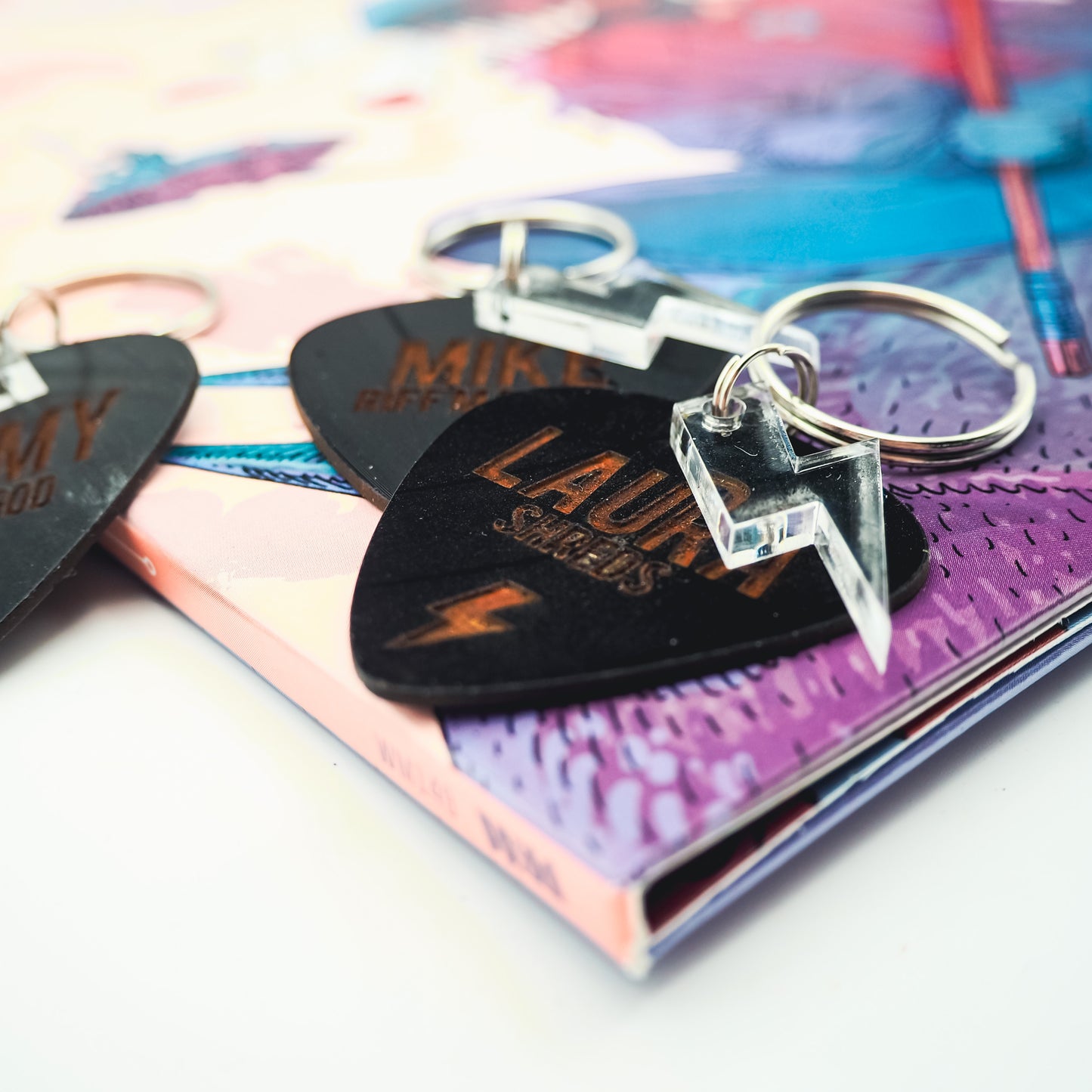 Personalised Upcycled Vinyl Record Keyring