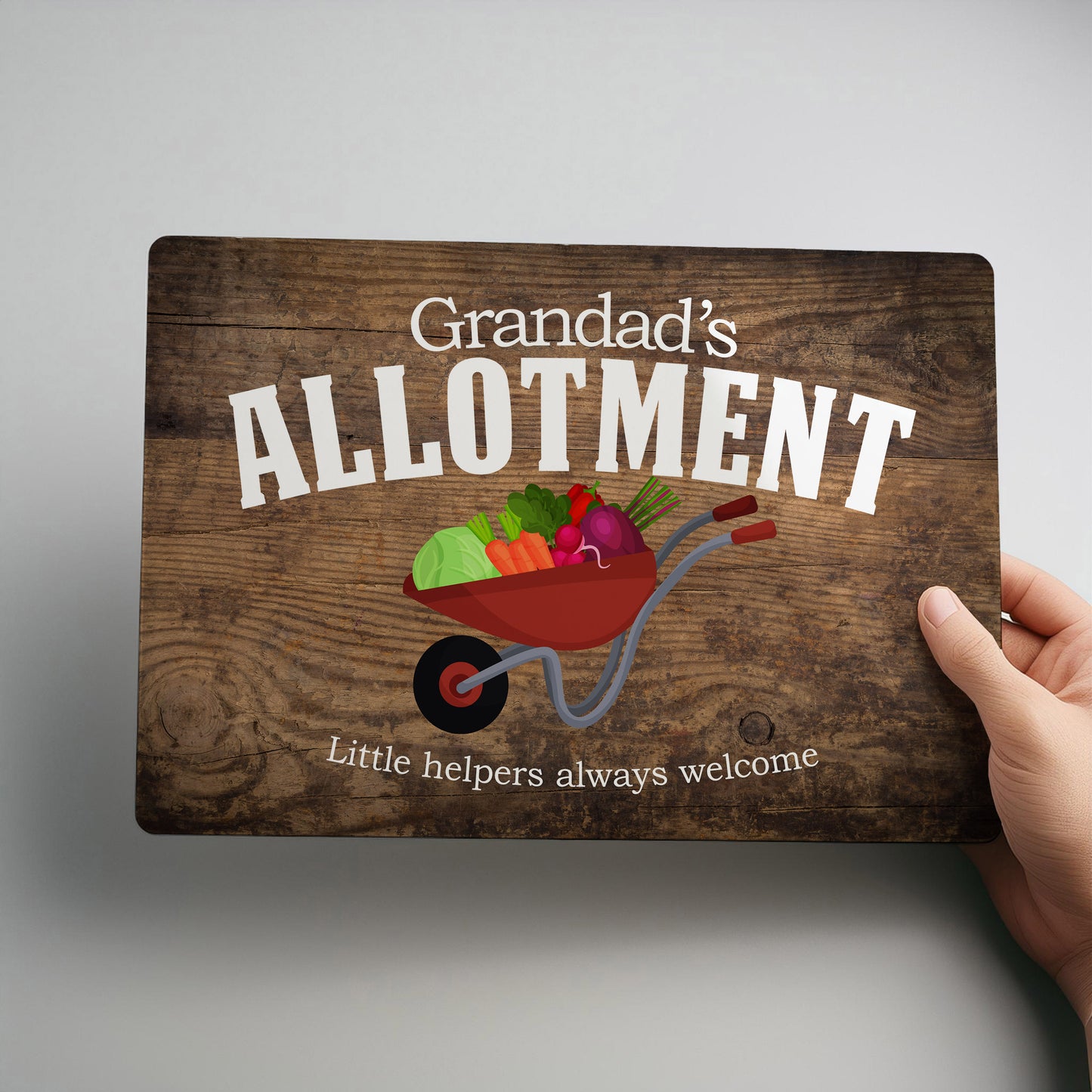 Allotment Personalised Garden Decor Vegetable Patch Metal Wall Sign