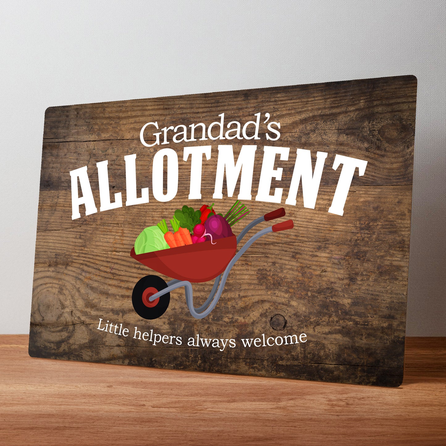 Allotment Personalised Garden Decor Vegetable Patch Metal Wall Sign