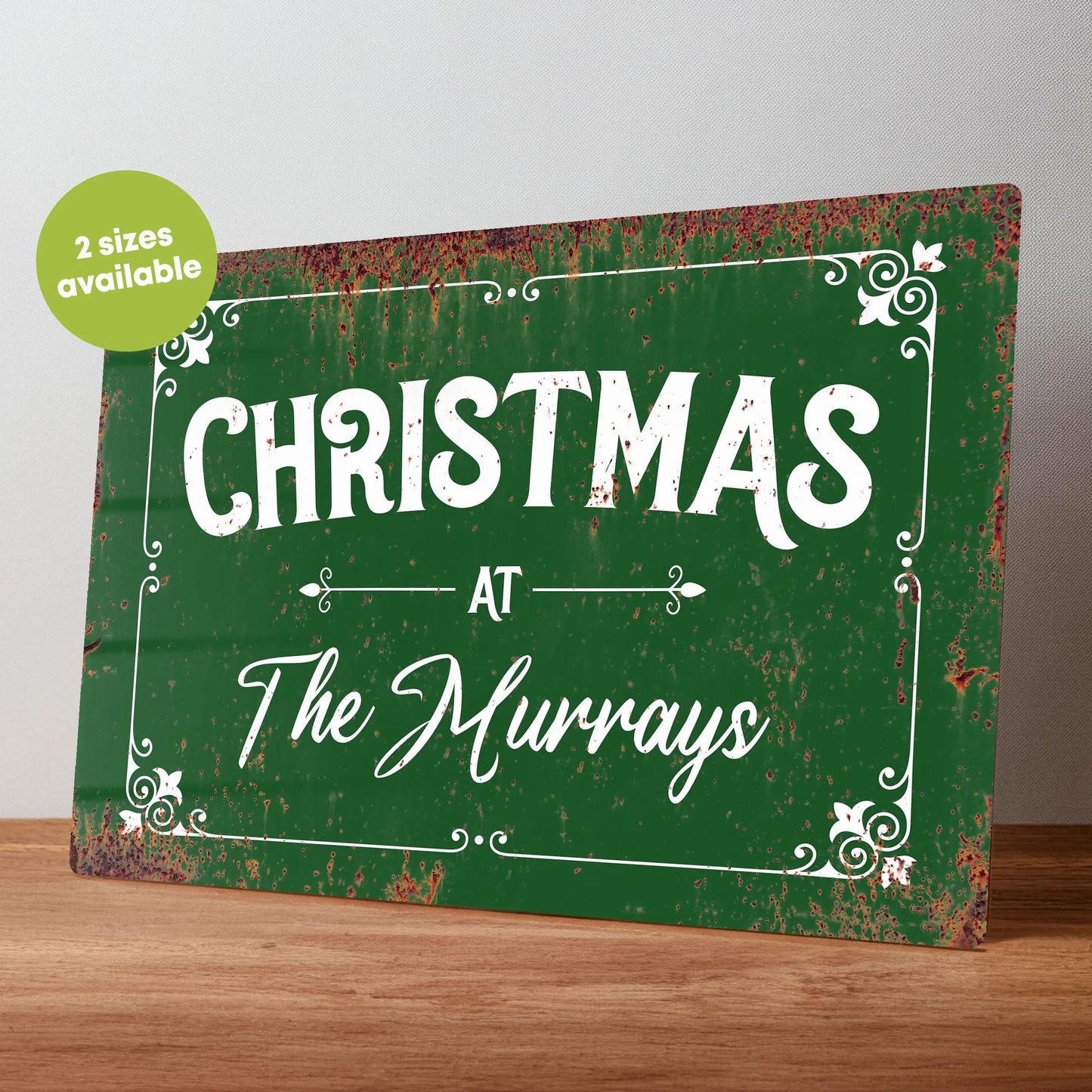 Family Christmas Personalised Metal Wall Sign