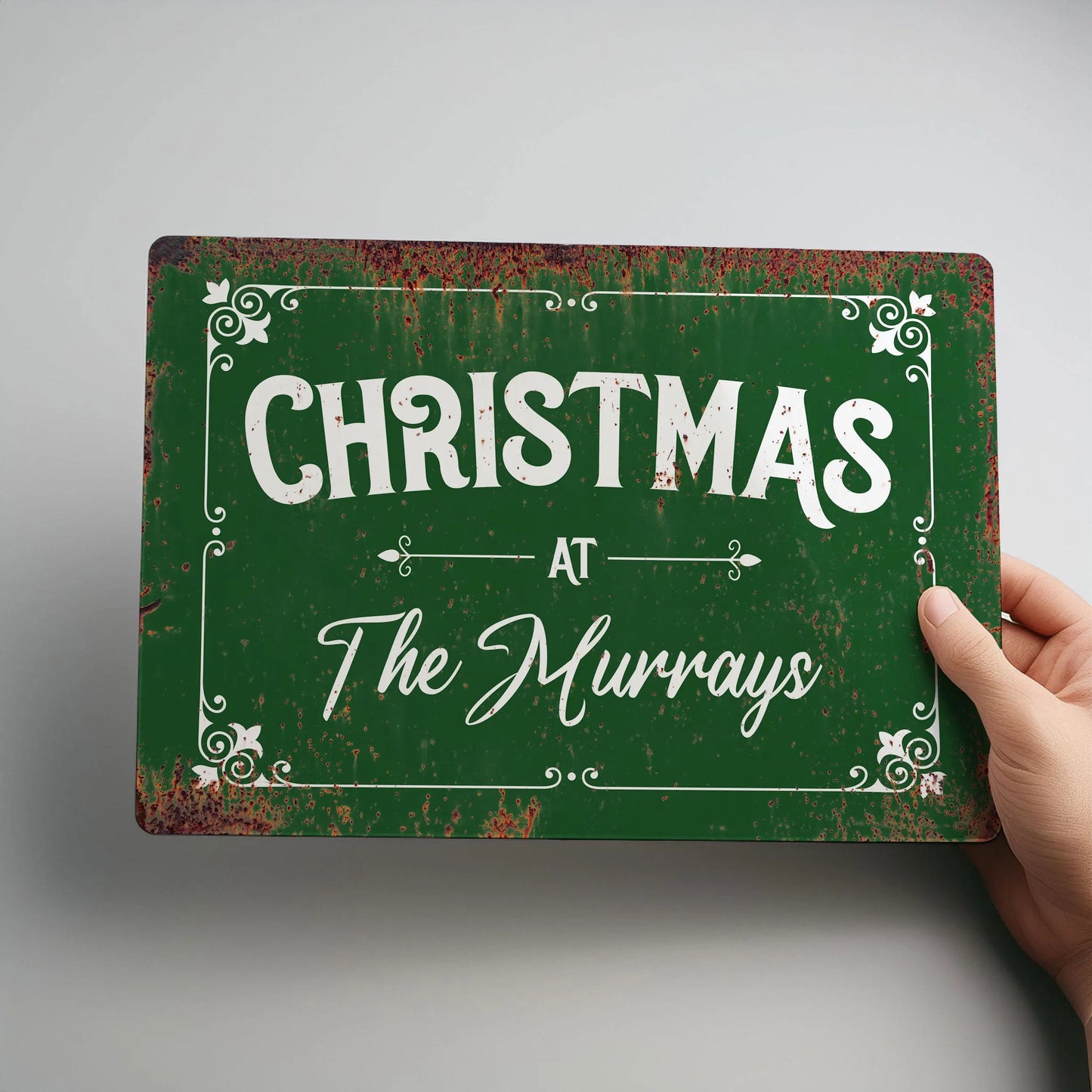Family Christmas Personalised Metal Wall Sign