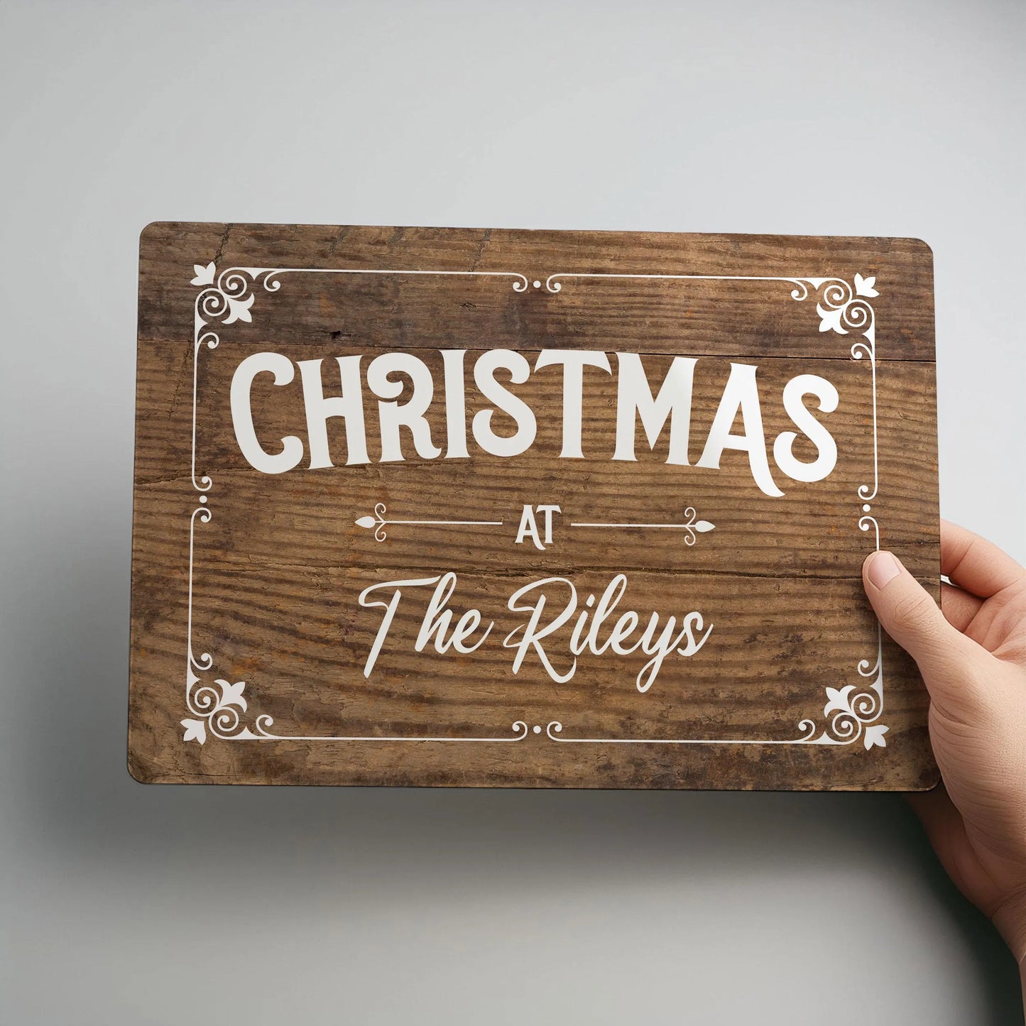 Family Christmas Personalised Metal Wall Sign