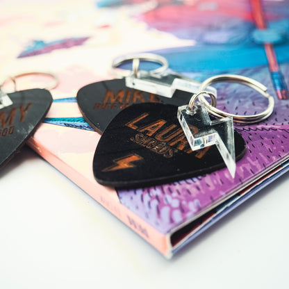 Personalised Upcycled Vinyl Record Keyring