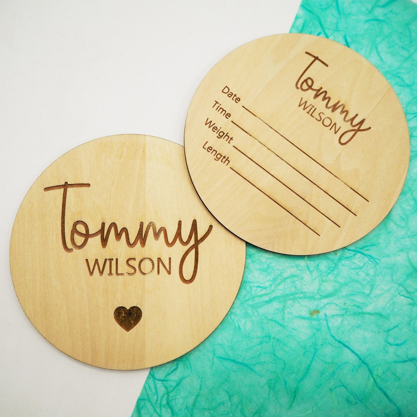 Newborn Baby Announcement Wooden Signs