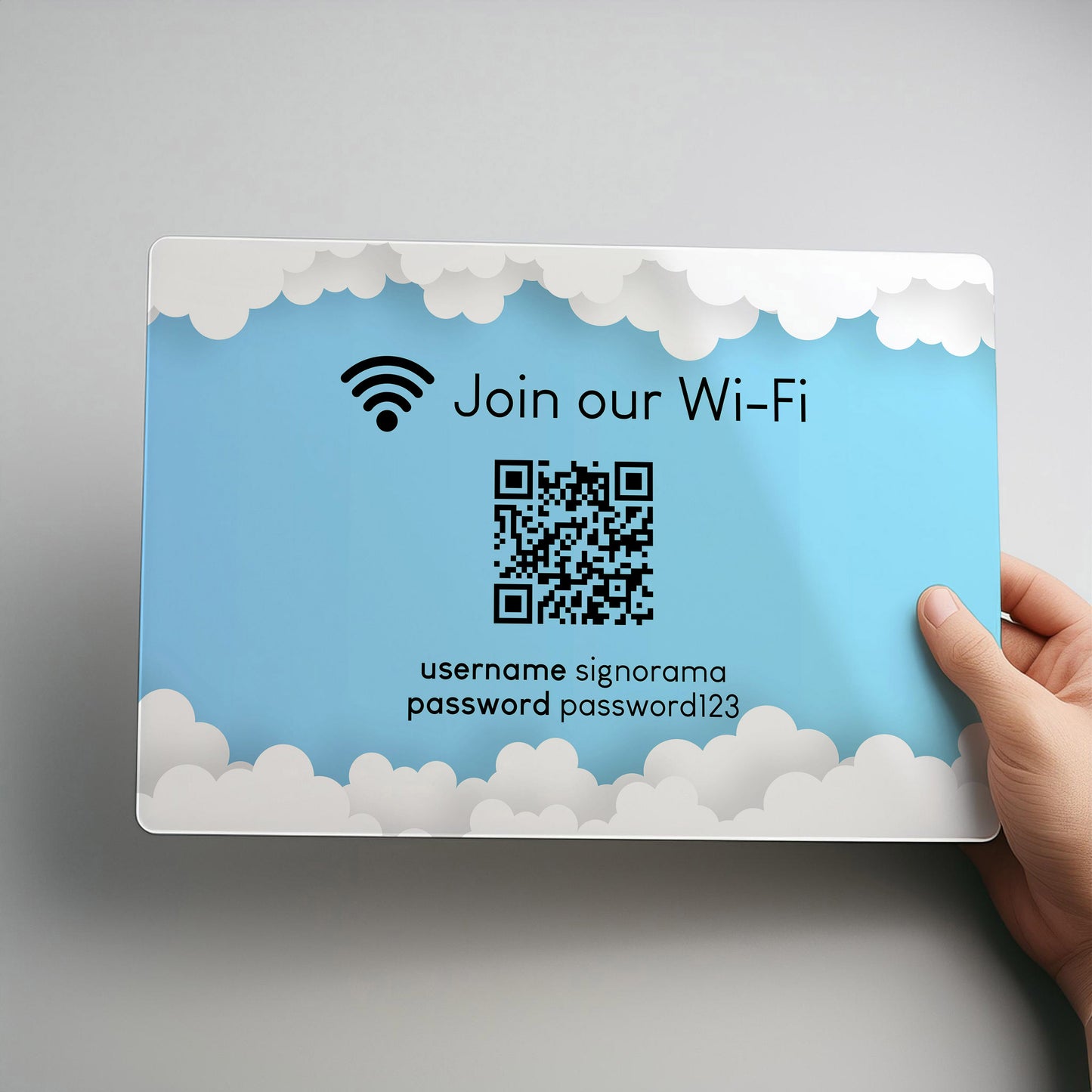 Join Our Wi-Fi Personalised Business Metal Wall Sign