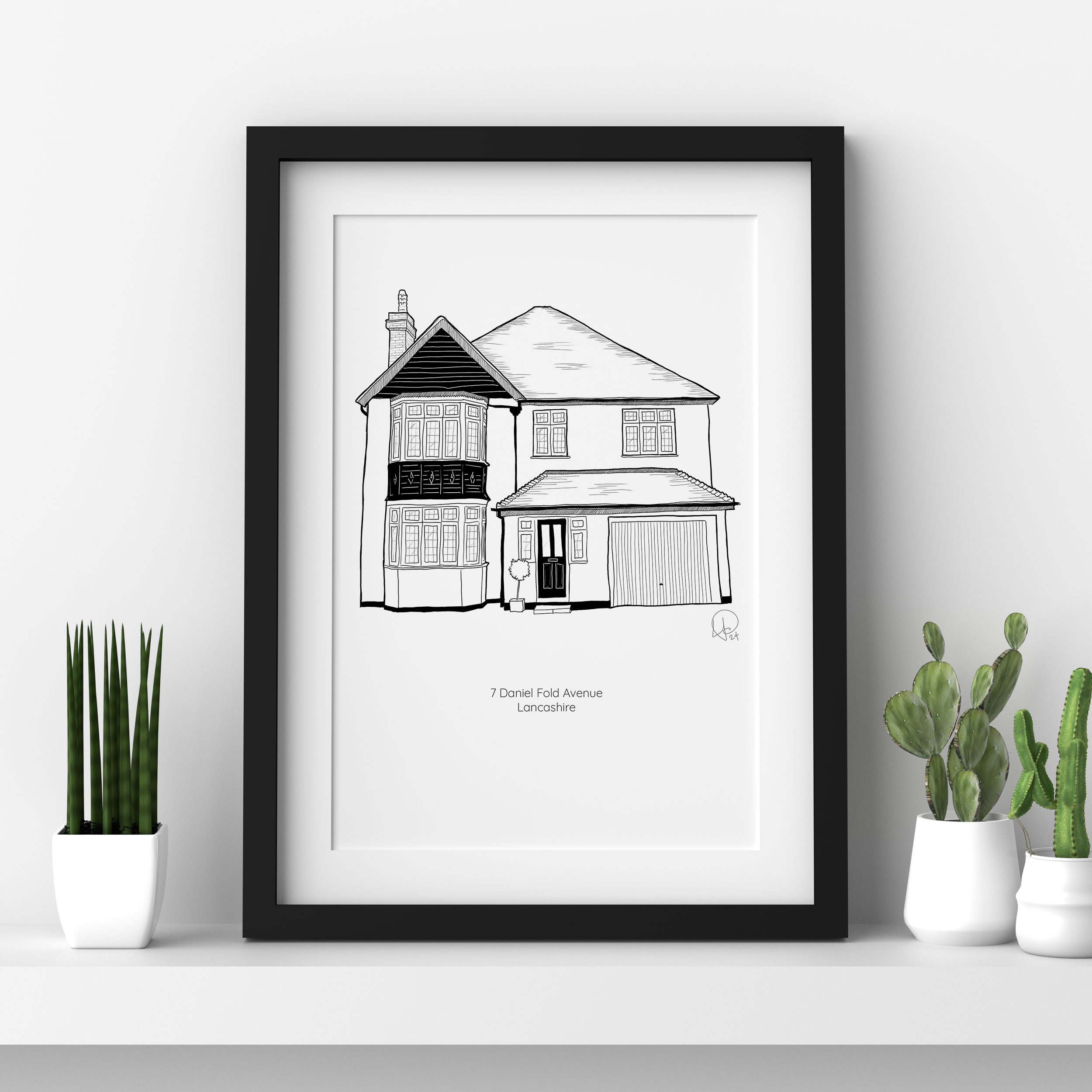 Personalised House Portrait from Photo Custom Digital Home Illustration