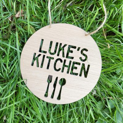 Personalised Hanging Kitchen Sign Custom Acrylic or Wood Chef Gift Kitchen Wall Decor Perfect Gift for Cooks