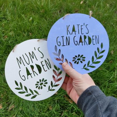 Personalised Hanging Garden Sign Custom Acrylic Allotment Decor Greenhouse Wall Sign Perfect Gift for Gardeners