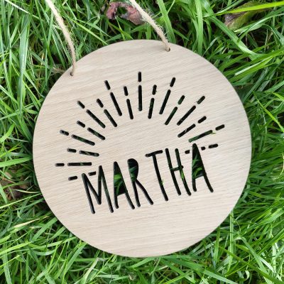 Personalised Sunshine Wall Hanging Wooden or Acrylic Bedroom Door Decor Kids Bedroom Wall Sign Nursery Wall Plaque Custom Gift