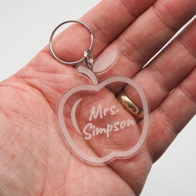Personalised School Teacher Keyring Gift / Teacher Present / Keychain for School Teacher / New Job Gift / End of Term Gift