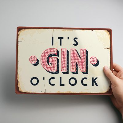 Personalised Gin Bar Metal Sign Custom Cocktail Wall Art Home Pub Decoration Garden Drinks Plaque
