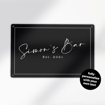 Personalised Bar Metal Sign Custom Printed Wall Art Garden Pub Decoration Home Bar Display