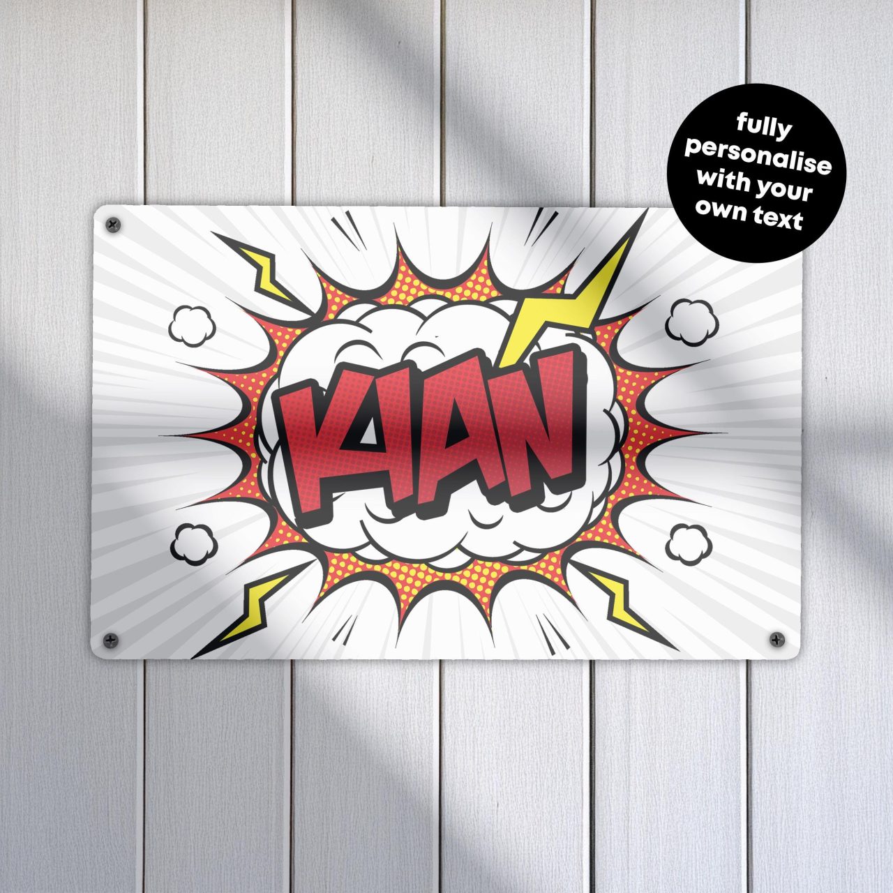 Custom Comic Book Metal Sign Personalised Man Cave Games Room Decor ...