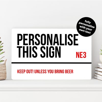 Personalised Street Sign for New Home Custom House Number Plaque Housewarming Gift