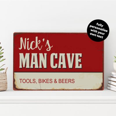 Custom Home Gym Sign Personalised Metal Wall Art Man Cave Fitness Decor Gift