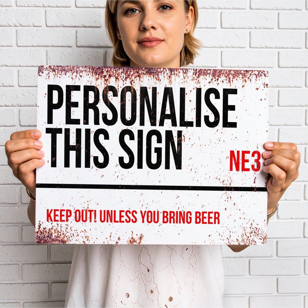 Personalised Street Sign for New Home Custom House Number Plaque Housewarming Gift