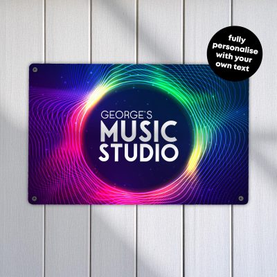 Personalised Home Studio Sign Custom Music Room Wall Art Recording Studio Decoration for Musicians