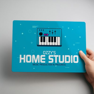 Personalised Home Studio Sign Custom Music Room Wall Art Recording Space Decoration for Musicians
