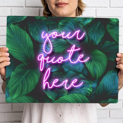 Motivational Quote Wall Art Neon Effect for Home Office Decor Personalised Glow Sign