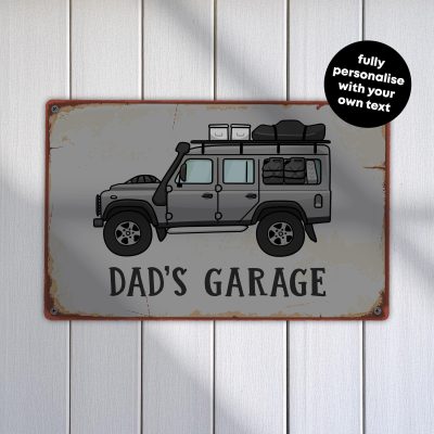 Personalised 4×4 Garage Metal Sign Off Road Vehicle Wall Art Custom Workshop Decoration