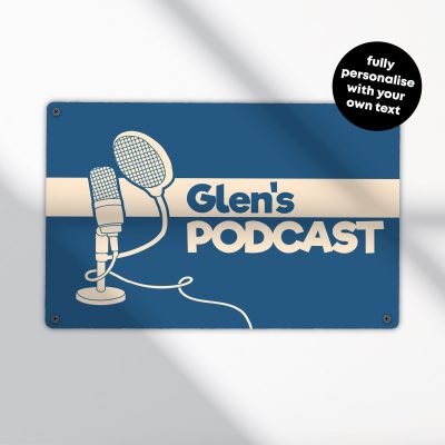 Podcast and Music Studio Sign Personalised for Musician Content Creator Gift