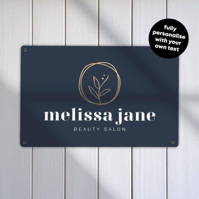Personalised Beautician Sign Metal Salon Wall Decor Nail Bar Shop Small Sign