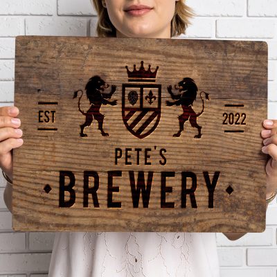 Custom Craft Beer Sign Personalised Homebrew Plaque for Brewery Man Cave Decor