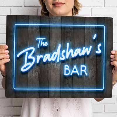 Custom Cocktail Lounge Sign Neon Effect for Home Bar Mixology Lover Wall Art