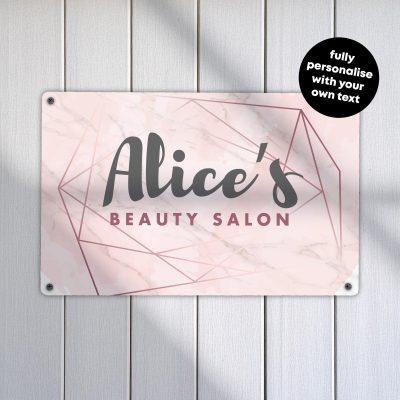 Personalised Beautician Sign Metal Salon Wall Decor Custom Nail Bar Hairdresser Sign