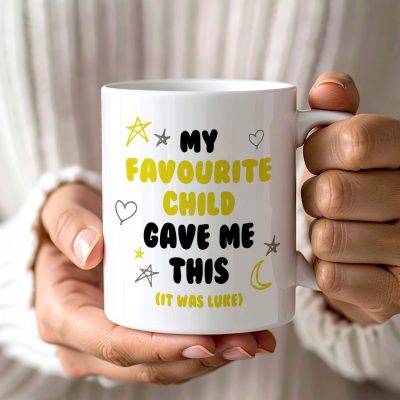 My Favourite Child Gave Me This Personalised Mug Funny Gift Idea Custom Coffee Cup Mothers Day Present Birthday Gift for Parents