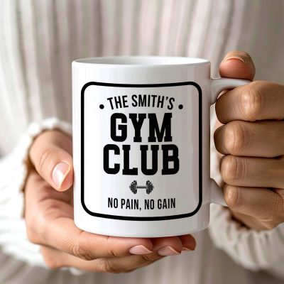 Personalised Retro Gym Mug: Vintage Workout Coffee Mug