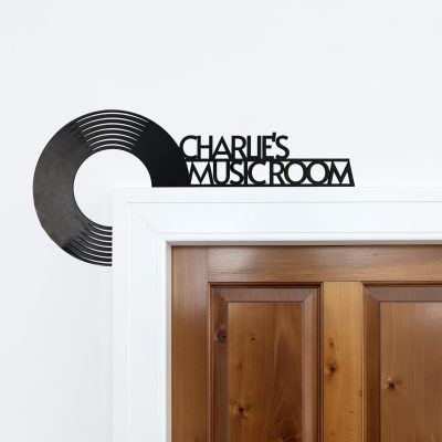 Personalised Music Room Door Topper Custom Sign Record Collector Wall Decoration Home Studio Accessory